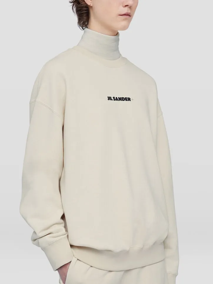 Jil Sander  |Crew Neck Long Sleeves Cotton Logo Hoodies & Sweatshirts