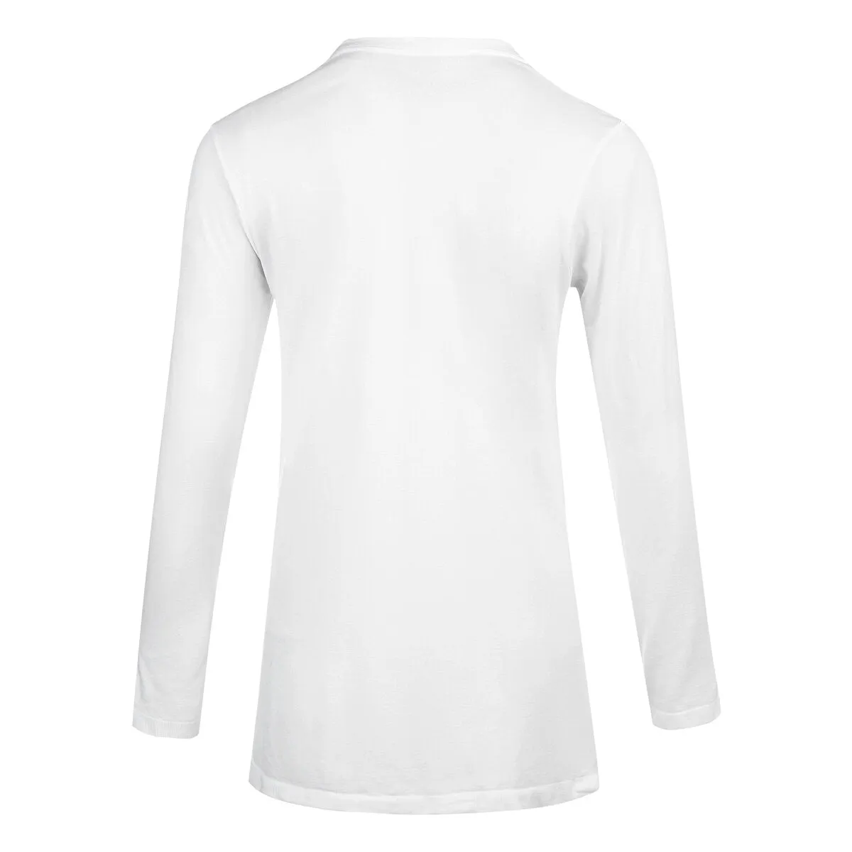 Julee Womenswear Loose Fit Long Sleeve Seamless Tee - White