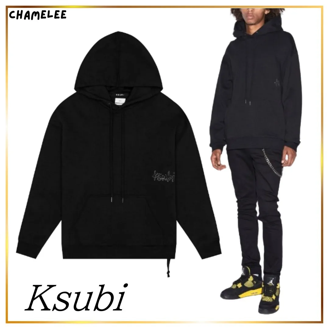 KSUBI  |Street Style Long Sleeves Cotton Logo Hoodies