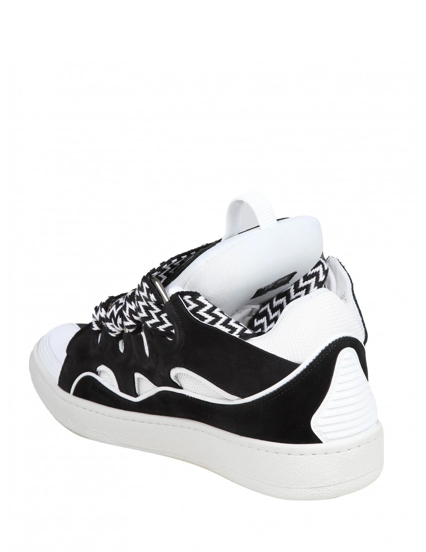 LANVIN CURB SNEAKERS LANVIN CURB LEATHER AND SUEDE SNEAKERS WITH MULTICOLOR LACE