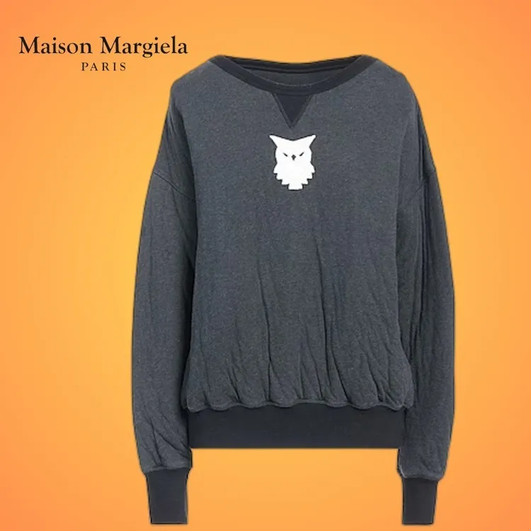 Maison Margiela  |Crew Neck Sweat Long Sleeves Plain Cotton