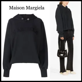 Maison Margiela  |Long Sleeves Cotton Logo Hoodies & Sweatshirts