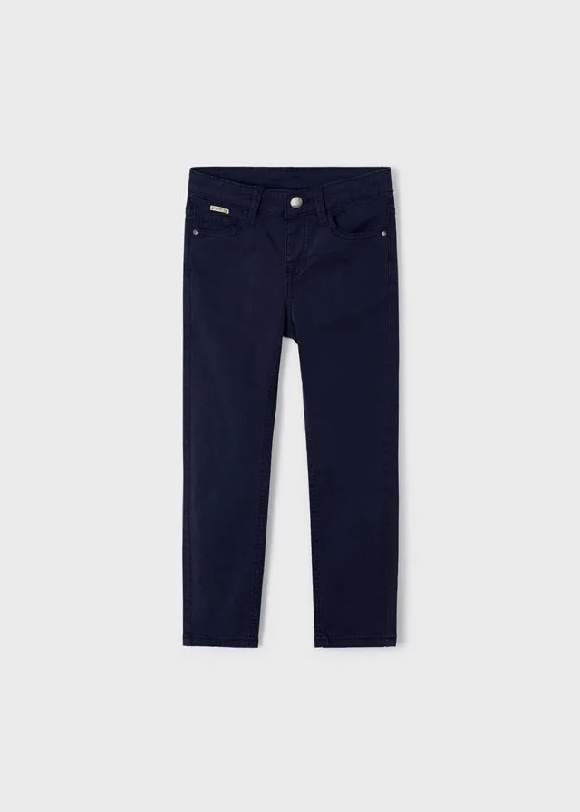 Mayoral Basic slim fit serge pants for boy - Navy