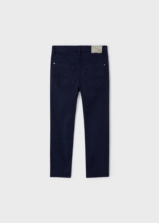 Mayoral Basic slim fit serge pants for boy - Navy