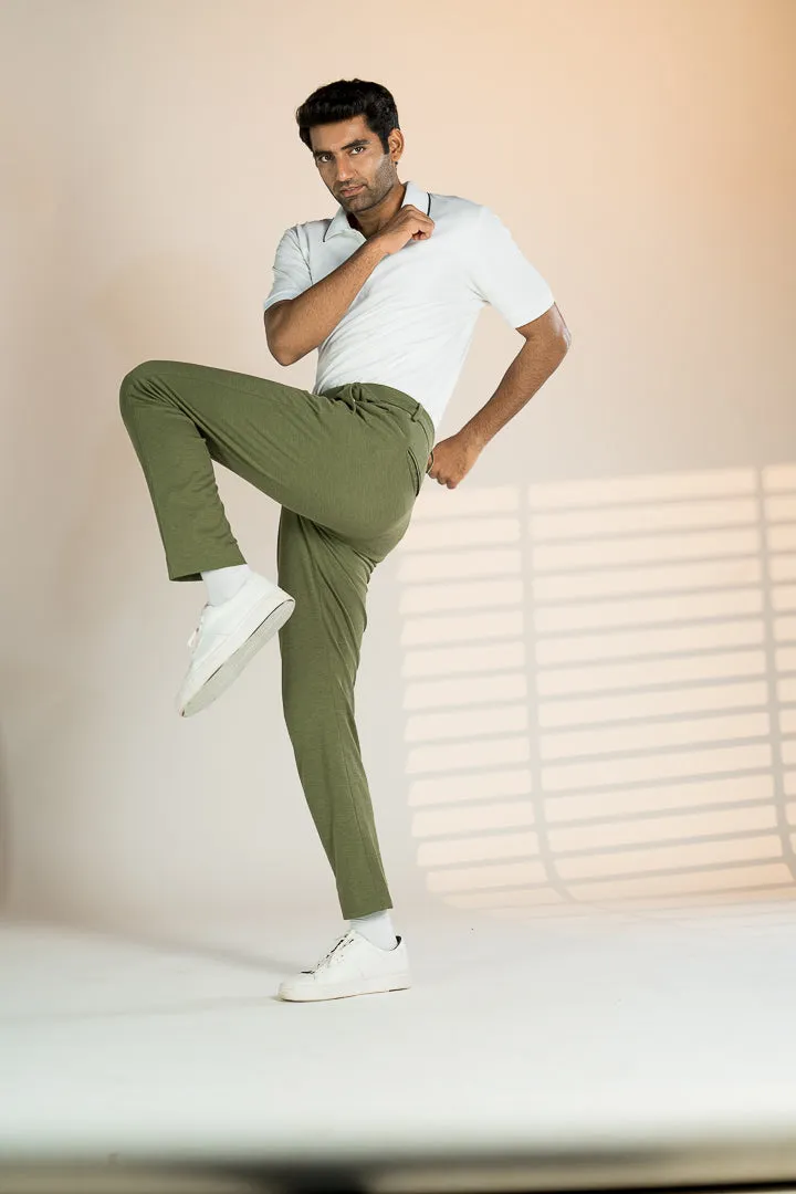 Military Green Power-Stretch Pants