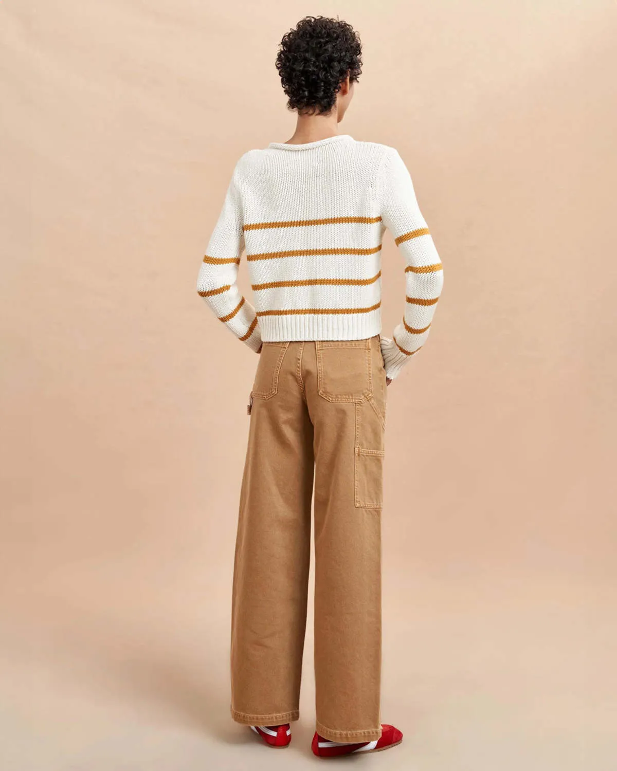 Mini Marina Sweater - Cream/Mustard