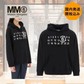 MM6 Maison Margiela  |Unisex Long Sleeves Logo Hoodies & Sweatshirts