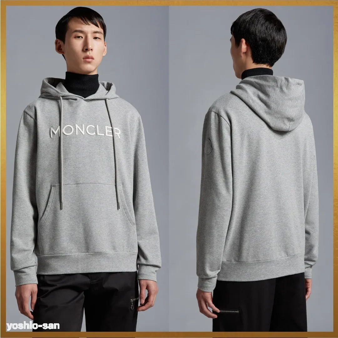 MONCLER  |Street Style Long Sleeves Cotton Logo