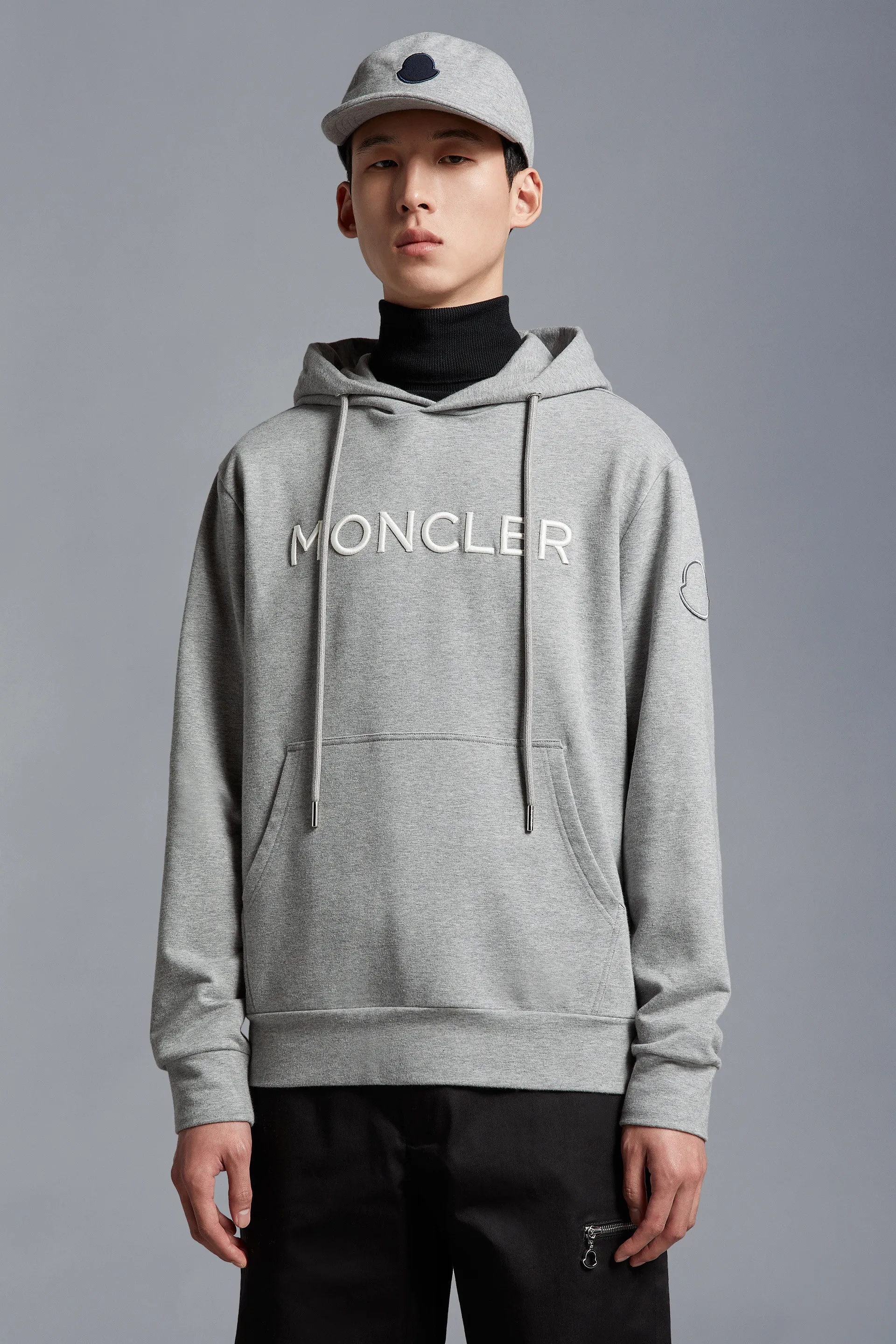 MONCLER  |Street Style Long Sleeves Cotton Logo