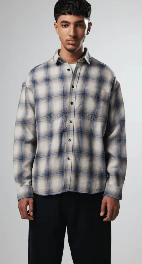 NN07 Deon Western Shirt in Grey Check