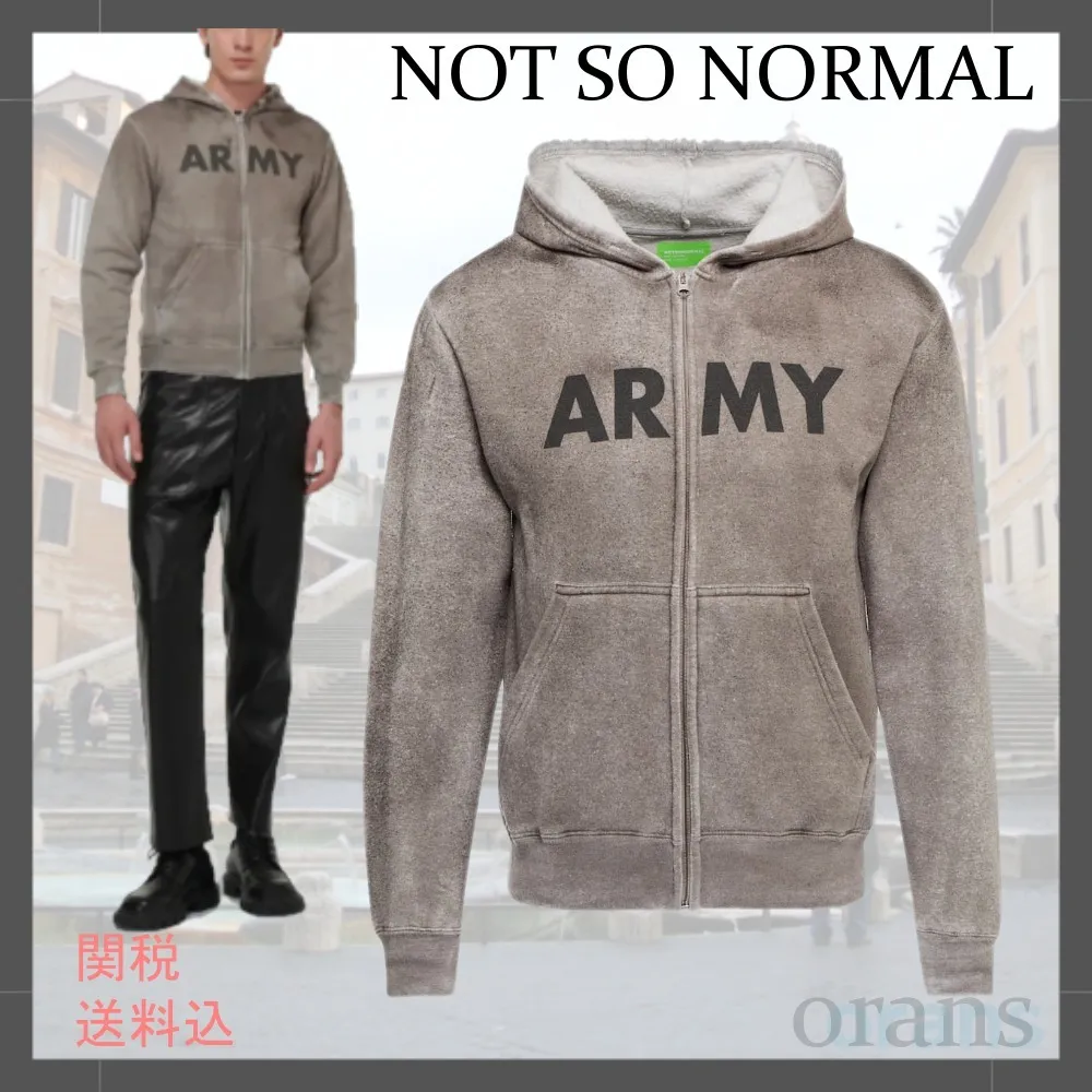 NOTSONORMAL  |Street Style Long Sleeves Plain Cotton Hoodies