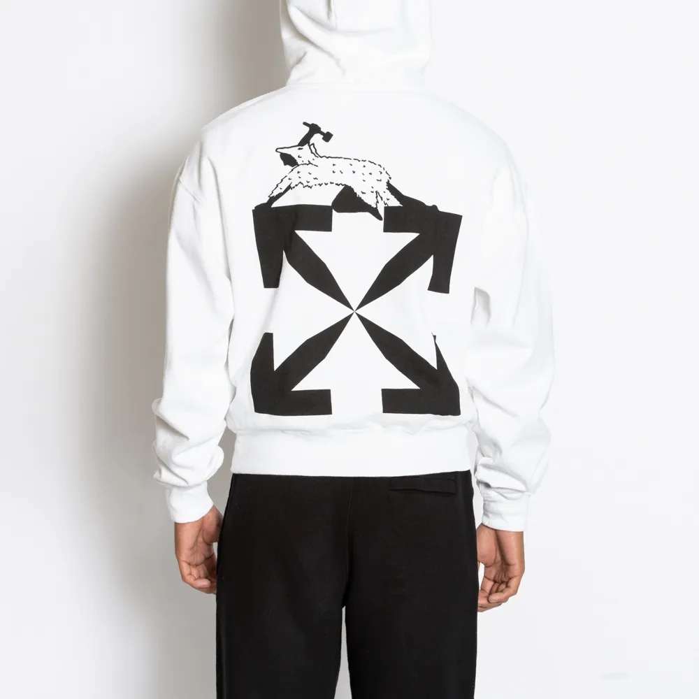 Off-White  |Street Style Plain Cotton Logo Hoodies