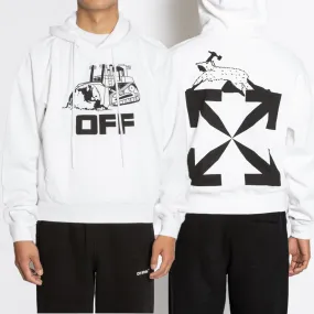 Off-White  |Street Style Plain Cotton Logo Hoodies