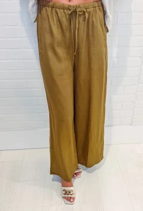 Olive You Linen Wide Leg Pant