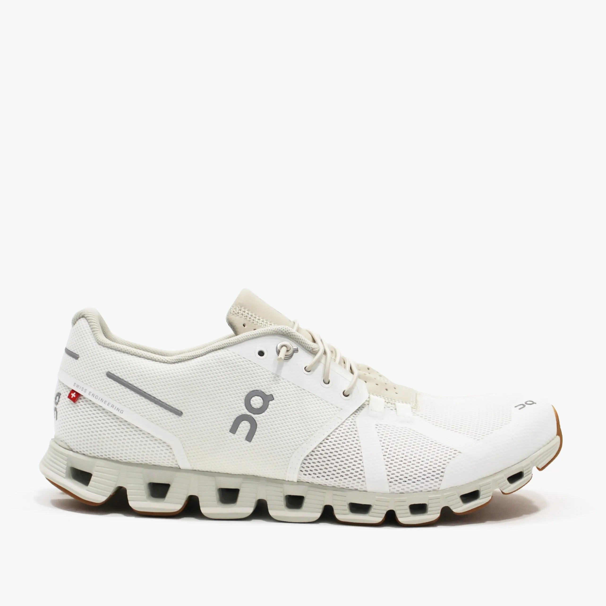 On Running - Cloud Trainers in White/Sand