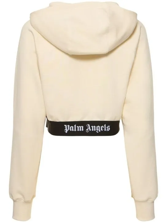 Palm Angels  |Long Sleeves Cotton Logo Hoodies & Sweatshirts