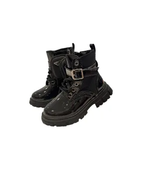 Patent Leather Combat Boots