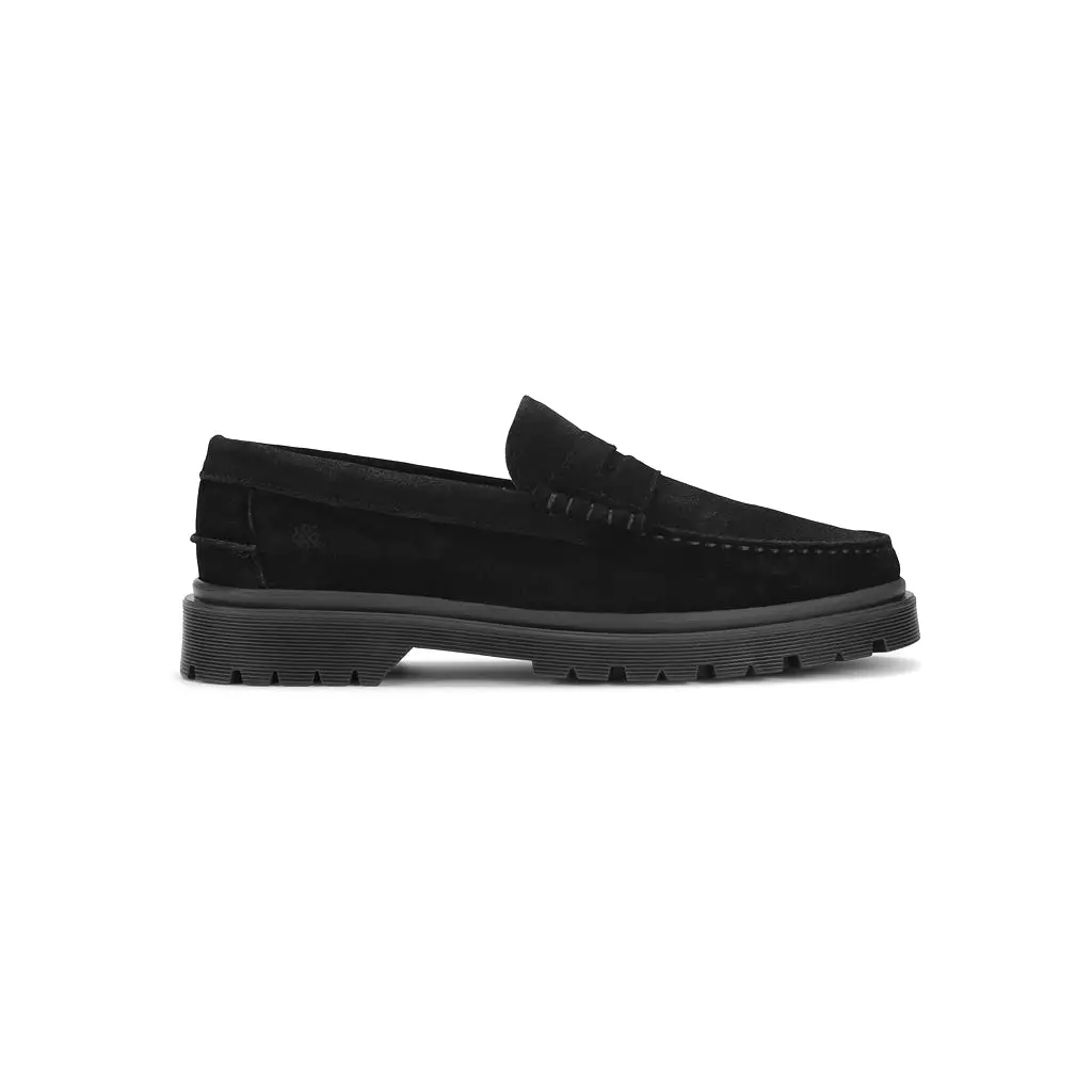 Playboy Austin Black suede loafers