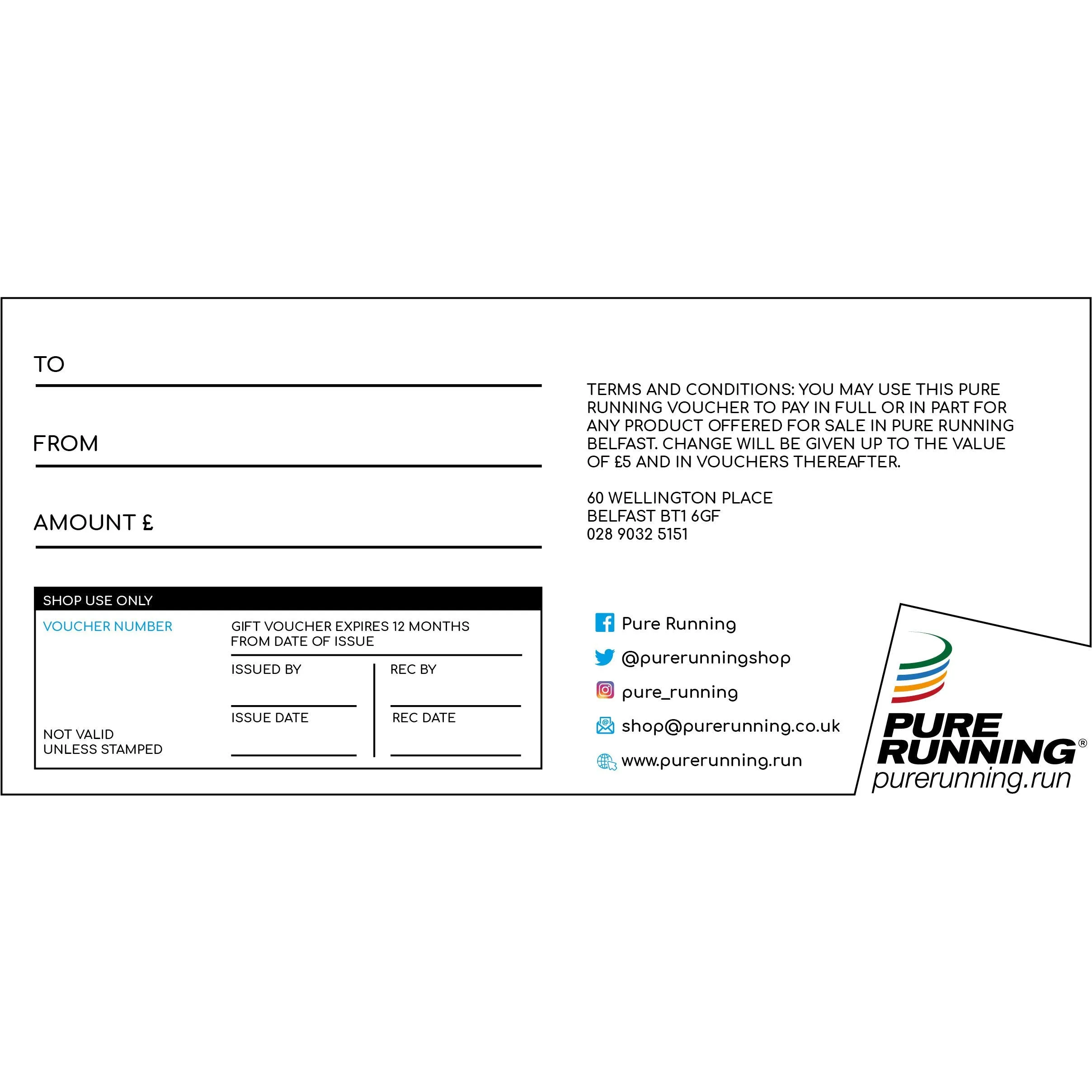 Pure Running In-Store Gift Voucher