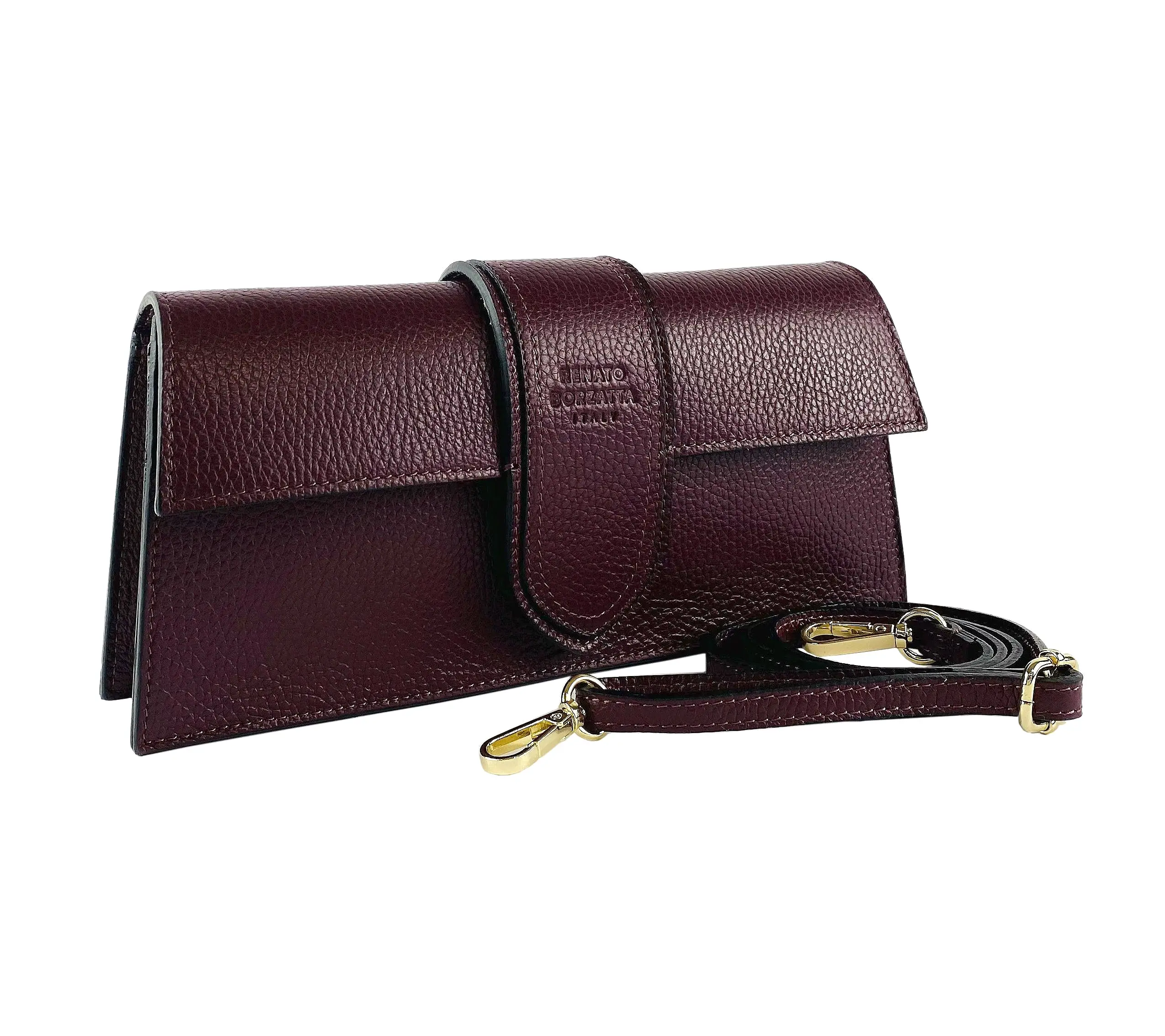 RB1005X | Double shoulder strap in Genuine Leather Bag| 28 x 14 x 6 cm