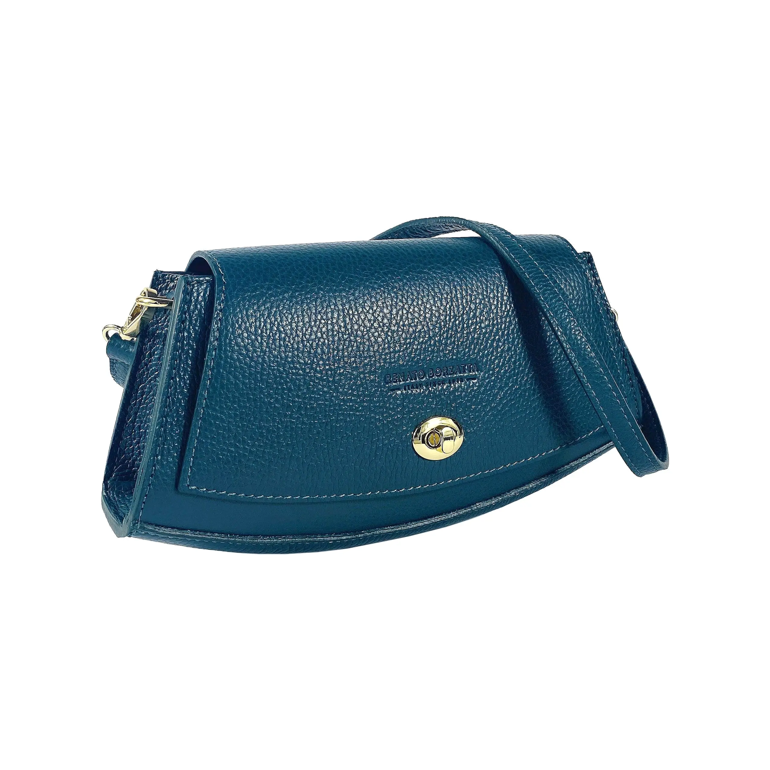 RB1009E | Woman Shoulder Bag in Genuine Leather | 20 x 15 x 9 cm