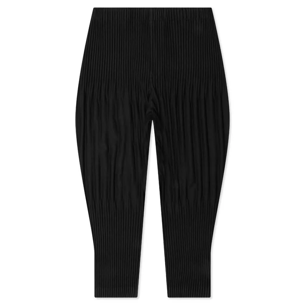 Relaxed Pleat Basics Pants - Black