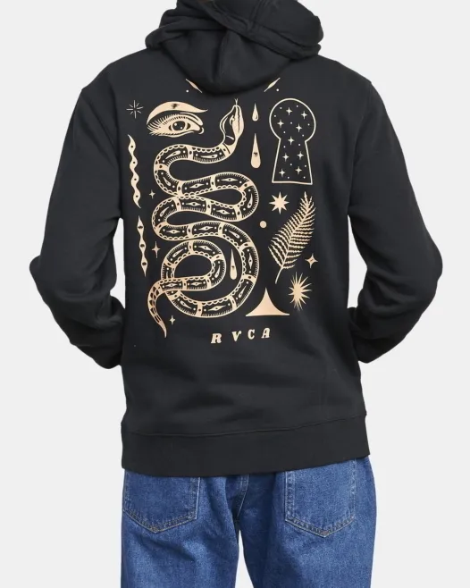 RVCA  |Unisex Long Sleeves Graphic Prints Hoodies