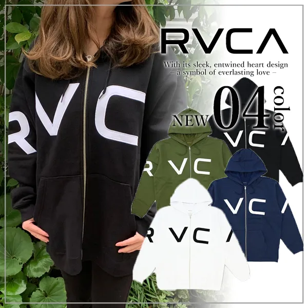 RVCA  |Unisex Long Sleeves Plain Logo Hoodies