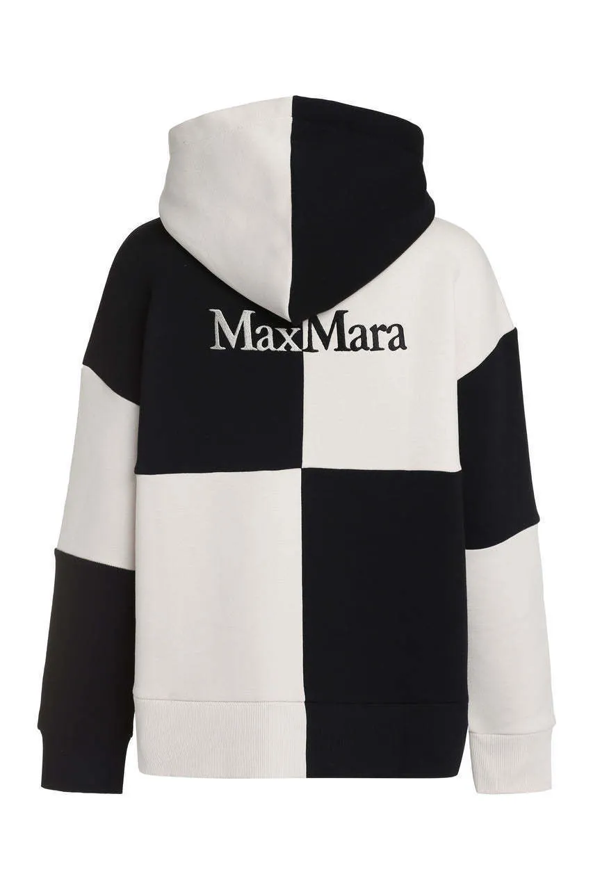 S Max Mara  |Long Sleeves Plain Cotton Logo Hoodies & Sweatshirts