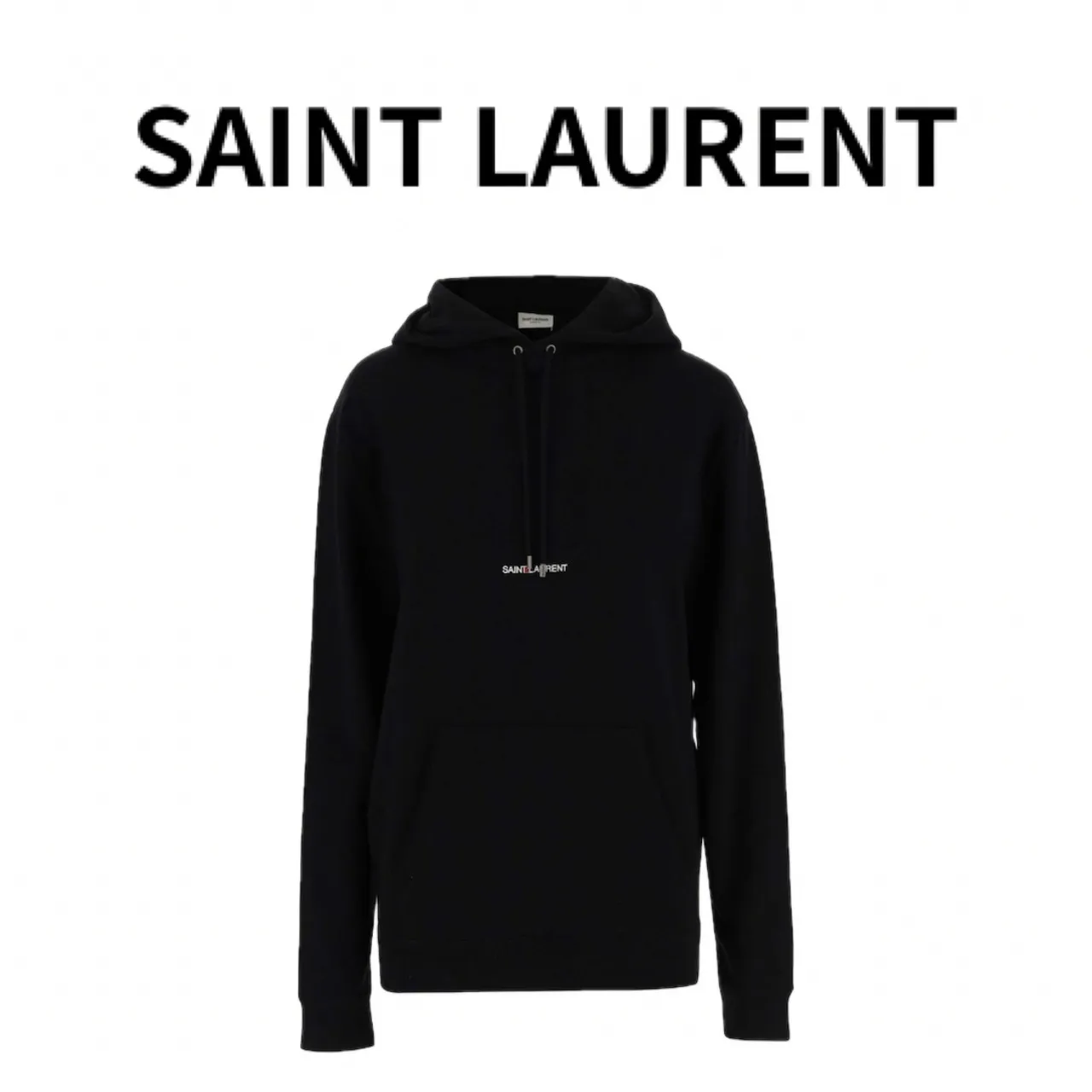 Saint Laurent  |Long Sleeves Cotton Logo Hoodies & Sweatshirts