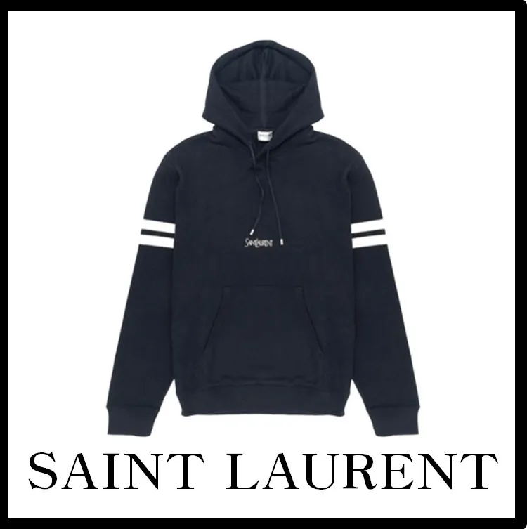 Saint Laurent  |Street Style Logo Hoodies & Sweatshirts