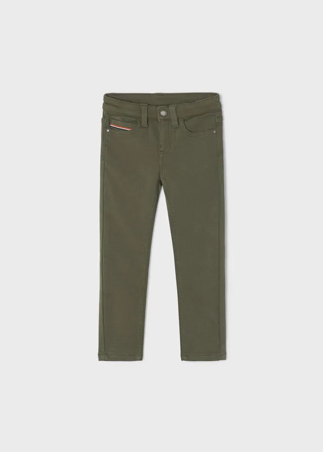 Soft slim fit pants for boy - Pine