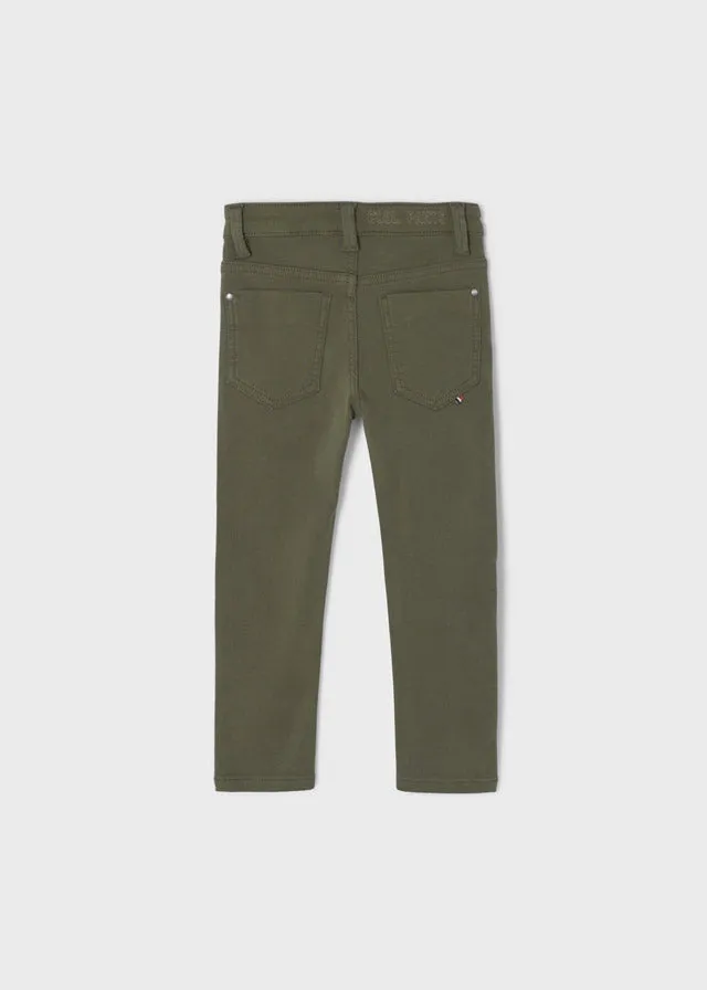 Soft slim fit pants for boy - Pine