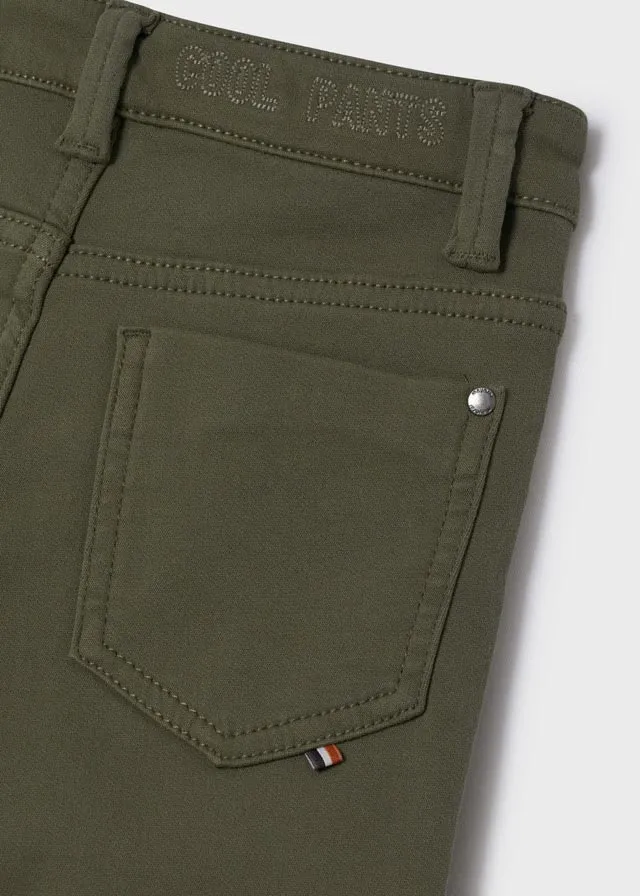 Soft slim fit pants for boy - Pine