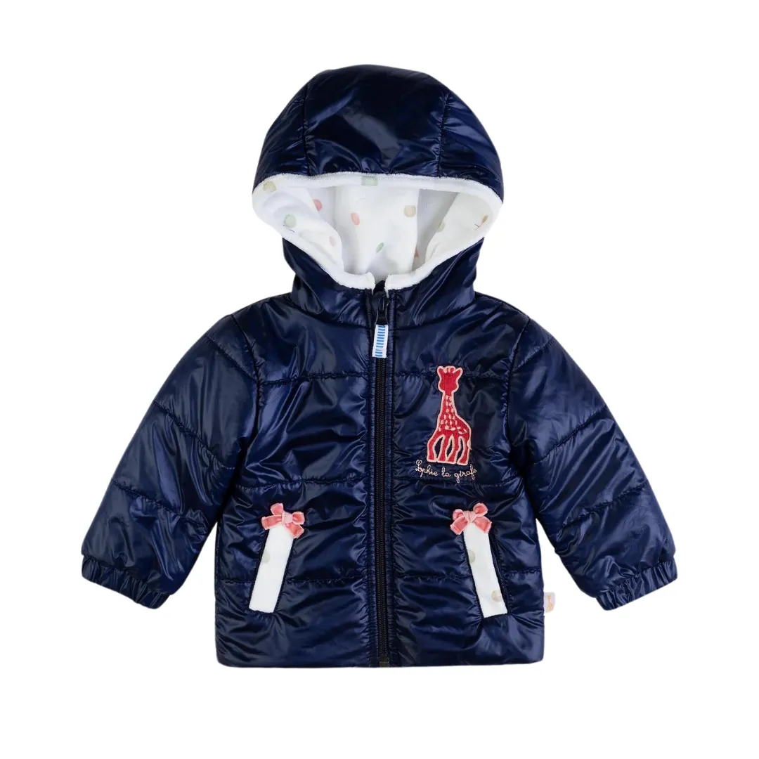 Sophie La Girafe Puffy Jacket Logo Navy Blue