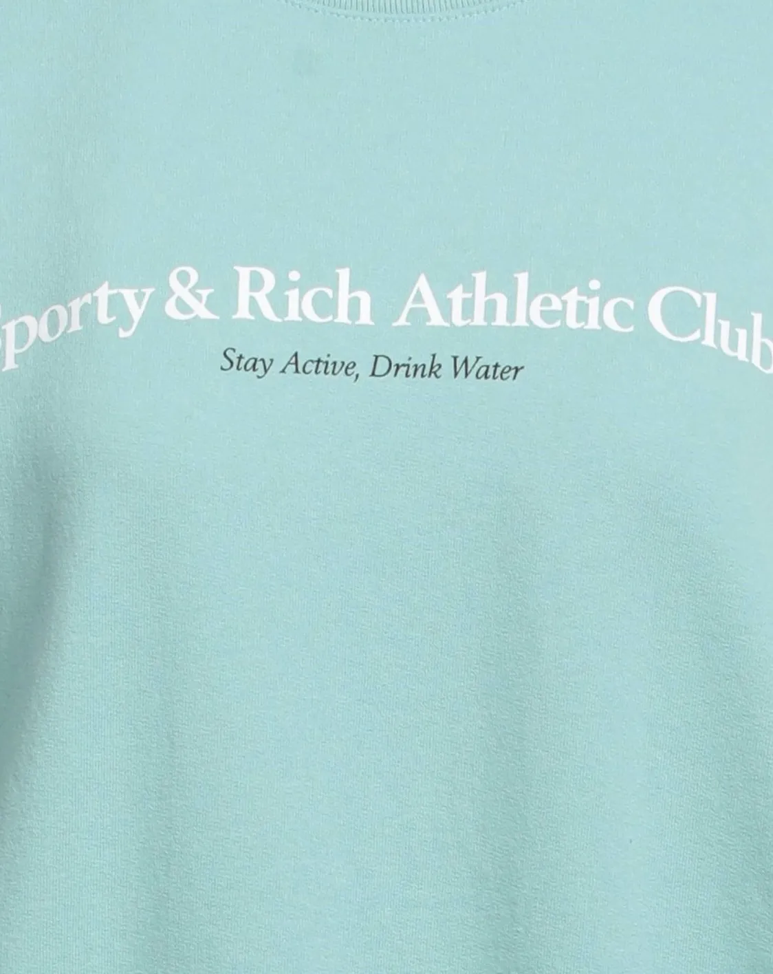 Sporty & Rich  |Crew Neck Sweat Long Sleeves Cotton Logo