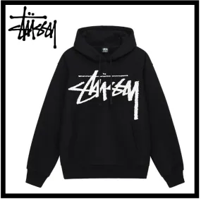 STUSSY  |Unisex Street Style Logo Skater Style Hoodies