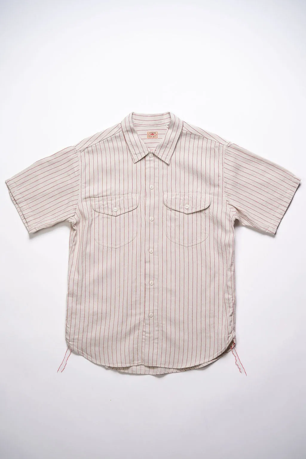 Sugar Cane Coke Stripe Work Shirt - Off White