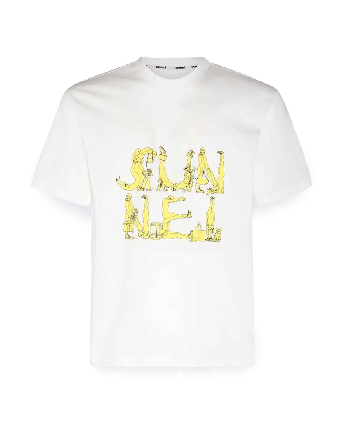 Sunnei Figures Classic T-Shirt Off White