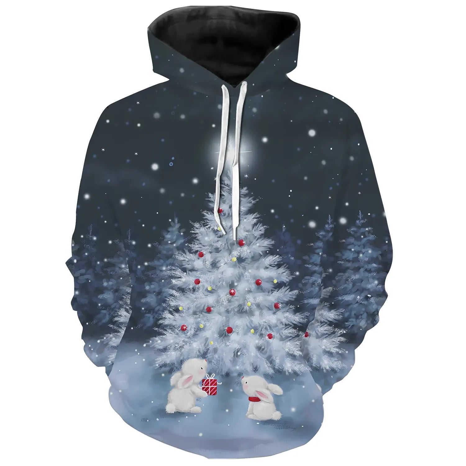 Sweat-shirt Imprimé Sapin De Nol, Sweat-shirt Décontracté  Manches Longues Et Col Rond - CT04112332