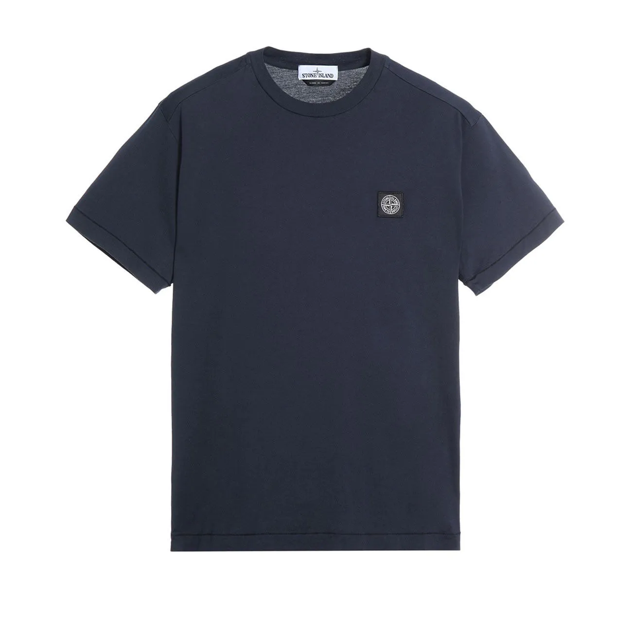 T-SHIRT GIROCOLLO CON PATCH LOGO Uomo Blu