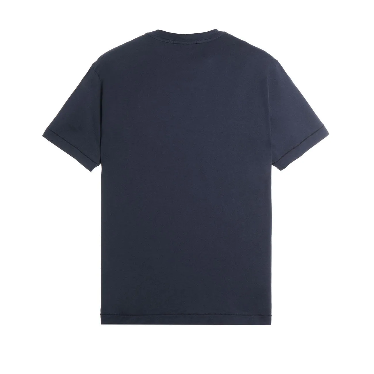 T-SHIRT GIROCOLLO CON PATCH LOGO Uomo Blu