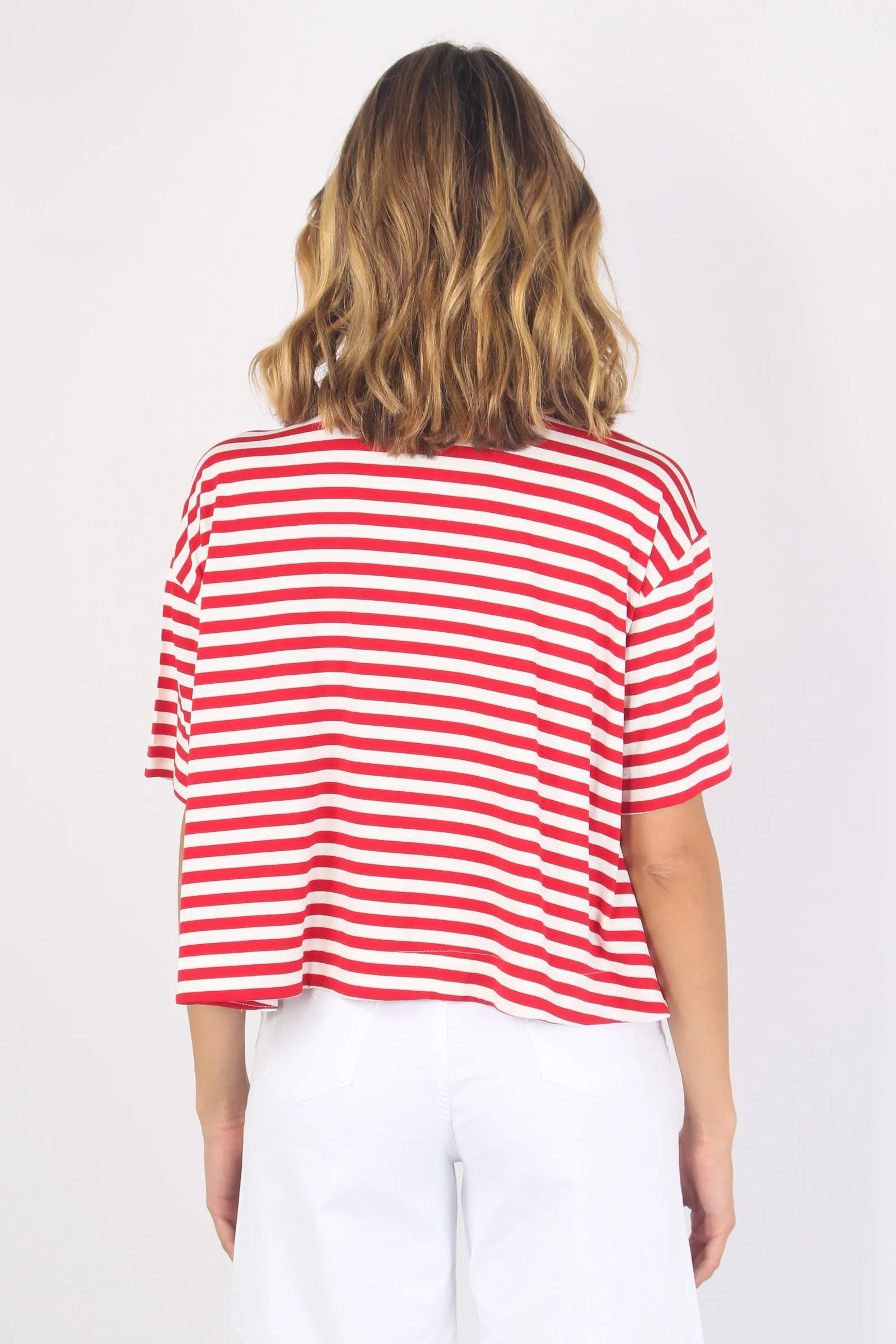 T-shirt Riga Fiore Bianco/rosso