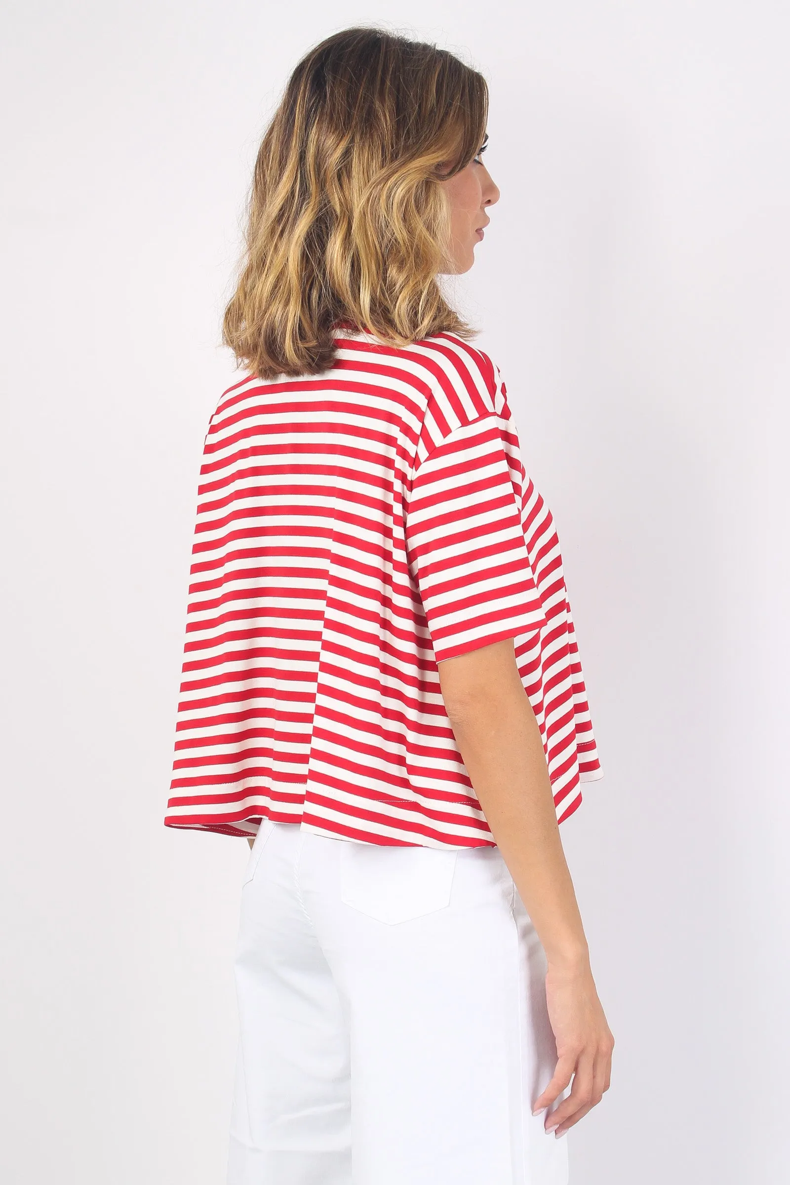 T-shirt Riga Fiore Bianco/rosso