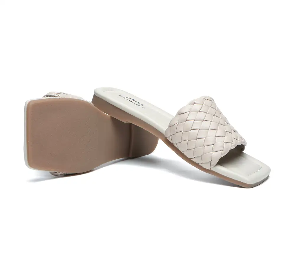 TARRAMARRA Open Square Toe Woven Flat Sandals Women Taunia