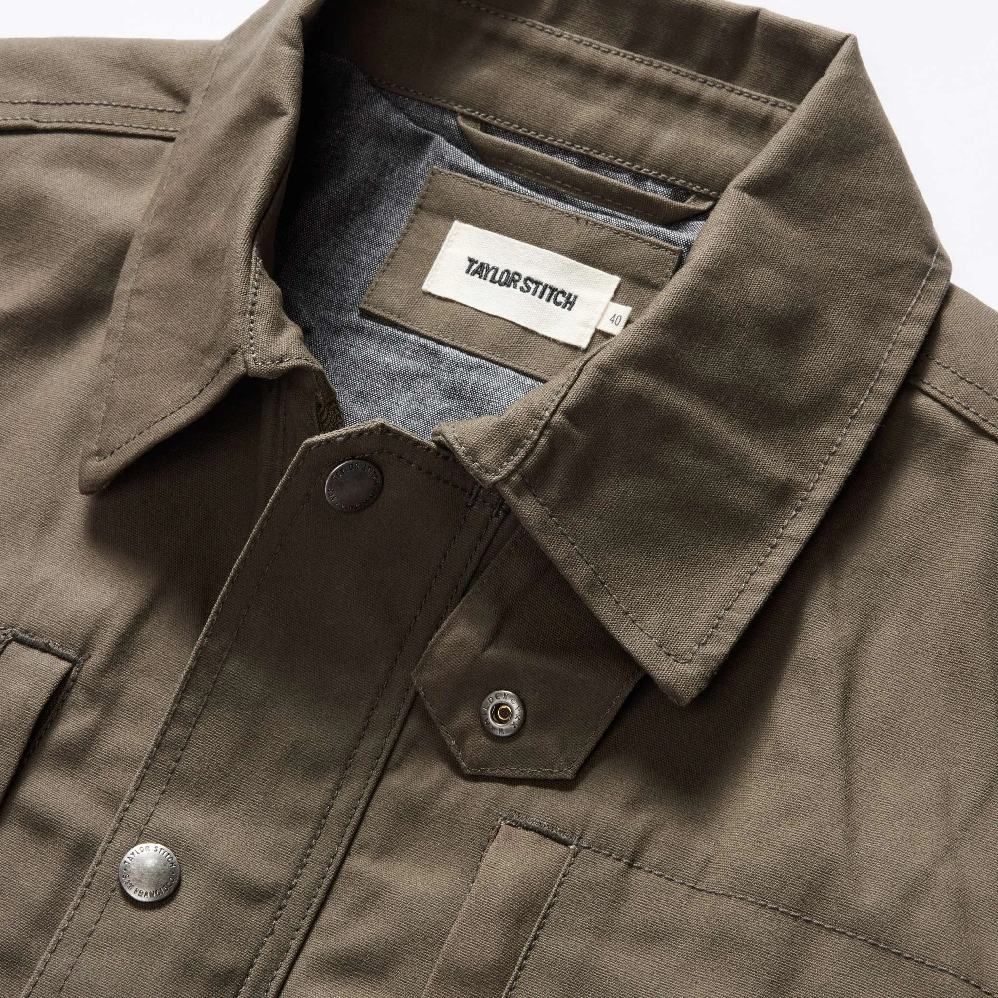 The Pathfinder Jacket in Fatigue Olive Dry Wax