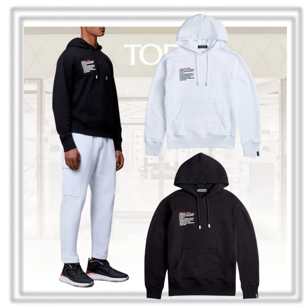 TOD'S  |Street Style Long Sleeves Cotton Logo Hoodies