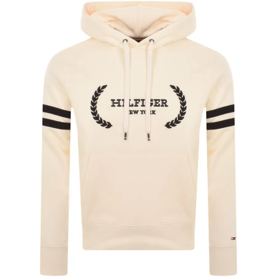 Tommy Hilfiger Logo Laurel Hoodie Cream