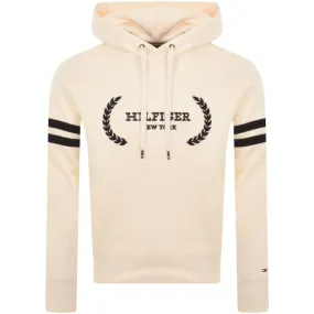 Tommy Hilfiger Logo Laurel Hoodie Cream