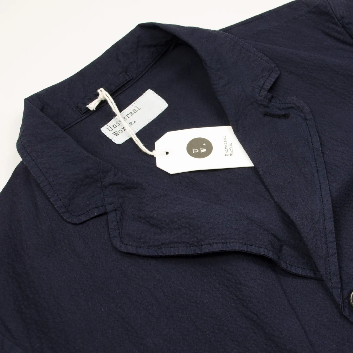 Universal Works - Three Button Jacket Seersucker II - Navy